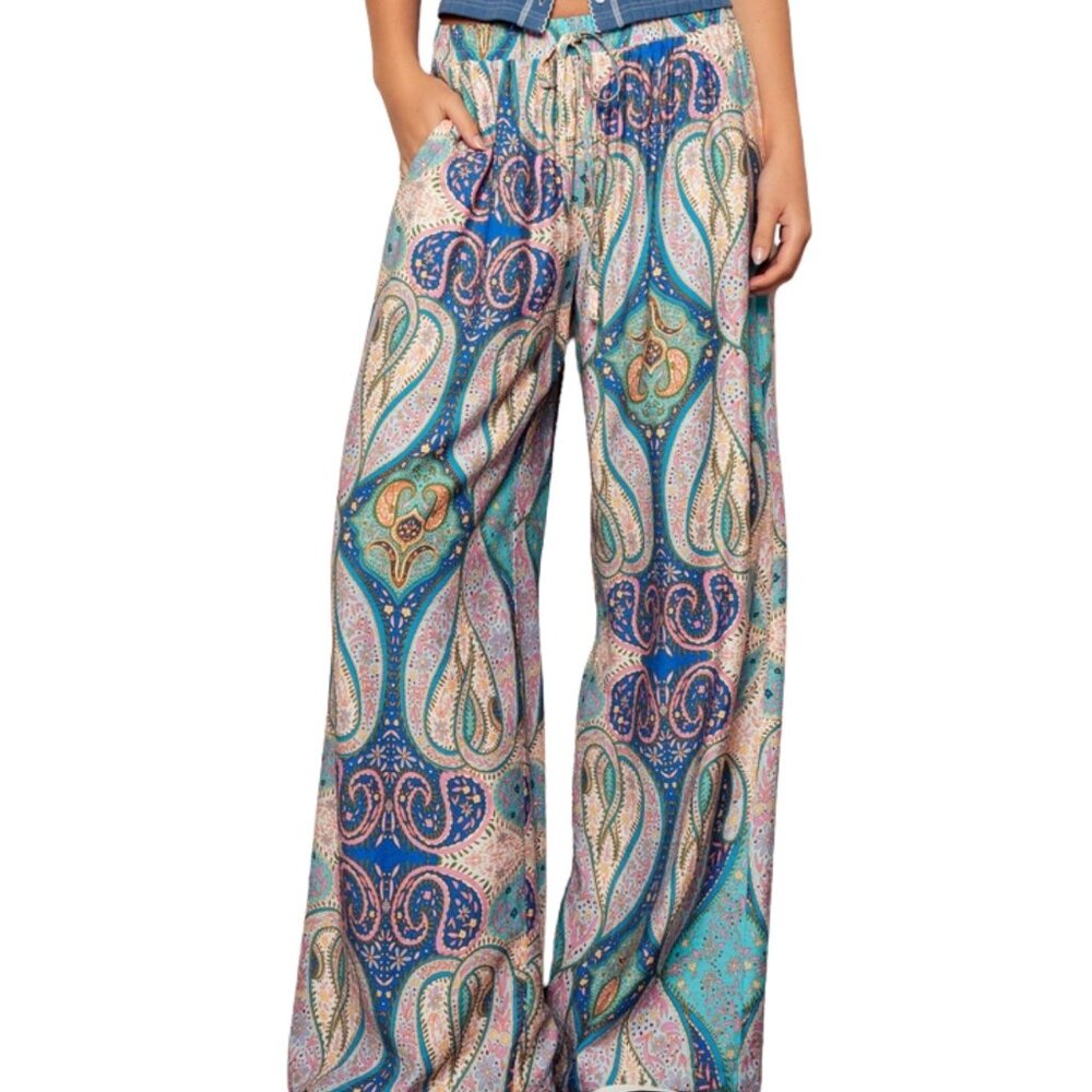 Paisley Wide Leg Pant